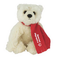 12" Iceberg Polar Bear with scarf and one color imprint